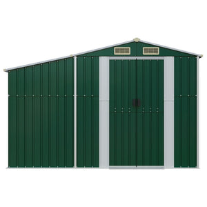 Gerätehaus Grün 277x93x179 cm Stahl