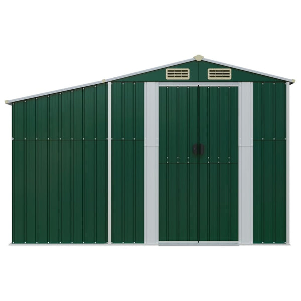 Gerätehaus Grün 277x93x179 cm Stahl