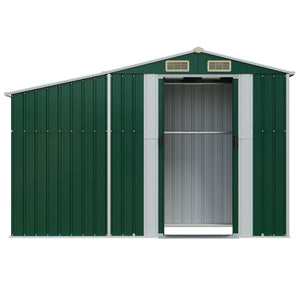 Gerätehaus Grün 277x93x179 cm Stahl
