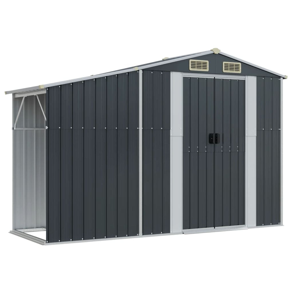 Gerätehaus Anthrazit 277x93x179 cm Stahl