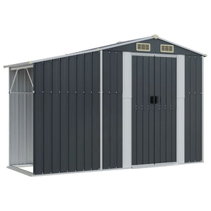 Gerätehaus Anthrazit 277x93x179 cm Stahl