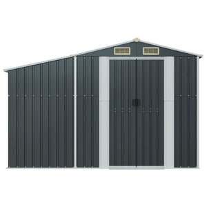 Gerätehaus Anthrazit 277x93x179 cm Stahl