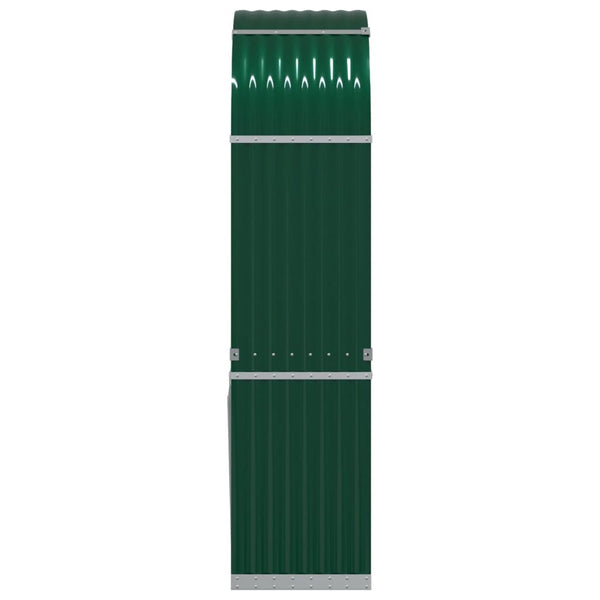 vidaXL Abri à bûches vert 80x45x190 cm Acier galvanisé