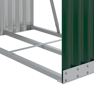 vidaXL Abri à bûches vert 80x45x190 cm Acier galvanisé