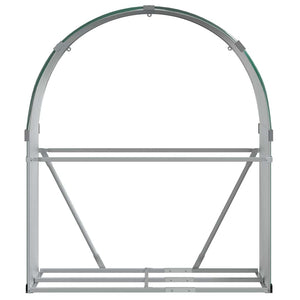 vidaXL Abri à bûches vert 120x45x140 cm Acier galvanisé