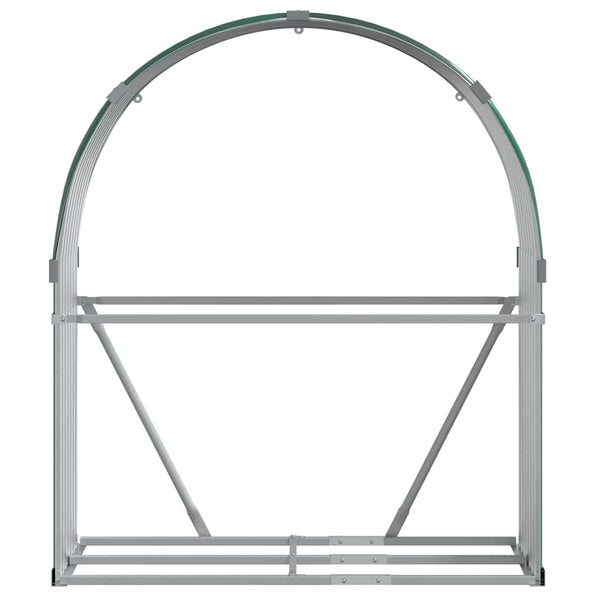 vidaXL Abri à bûches vert 120x45x140 cm Acier galvanisé