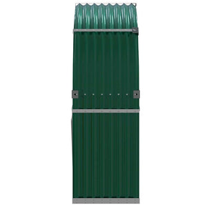 vidaXL Abri à bûches vert 120x45x140 cm Acier galvanisé