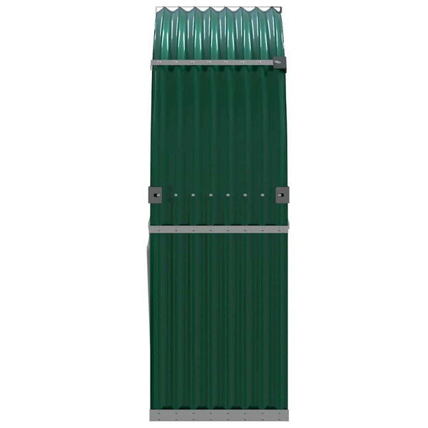 vidaXL Abri à bûches vert 120x45x140 cm Acier galvanisé