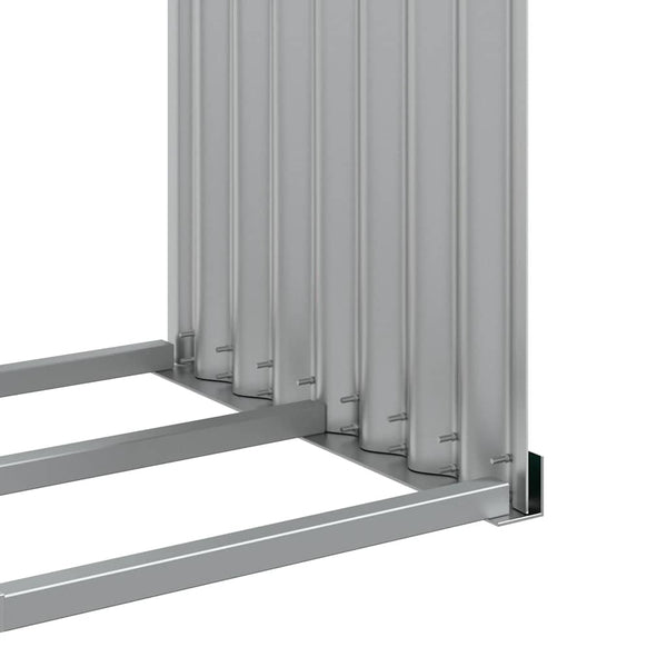 vidaXL Abri à bûches vert 120x45x140 cm Acier galvanisé