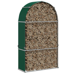 vidaXL Bûcher vert 120x45x210 cm acier galvanisé