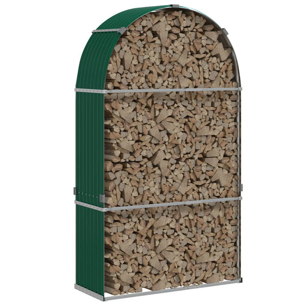 vidaXL Bûcher vert 120x45x210 cm acier galvanisé
