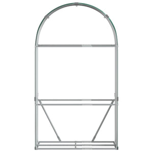 vidaXL Bûcher vert 120x45x210 cm acier galvanisé
