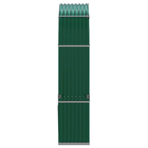 vidaXL Bûcher vert 120x45x210 cm acier galvanisé