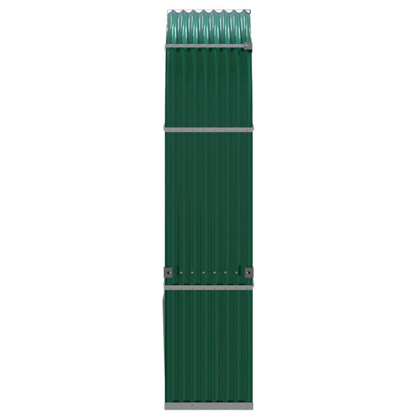 vidaXL Bûcher vert 120x45x210 cm acier galvanisé