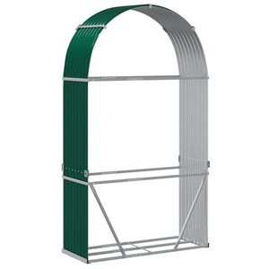 vidaXL Bûcher vert 120x45x210 cm acier galvanisé