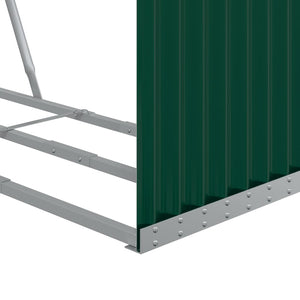 vidaXL Bûcher vert 120x45x210 cm acier galvanisé