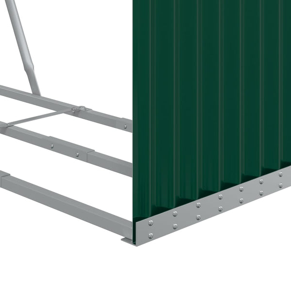 vidaXL Bûcher vert 120x45x210 cm acier galvanisé