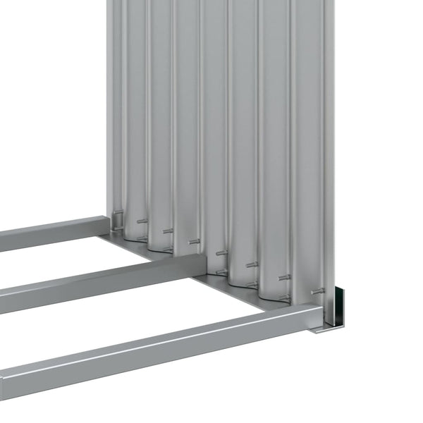 vidaXL Bûcher vert 120x45x210 cm acier galvanisé