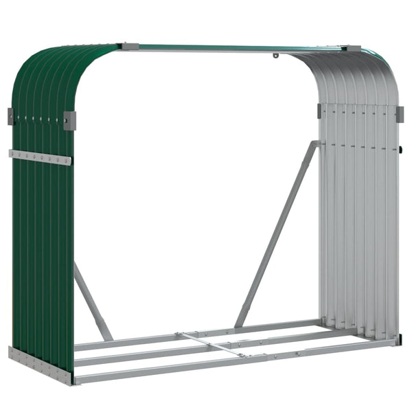 Kaminholzregal Grün Verzinkt 120x45x100cm