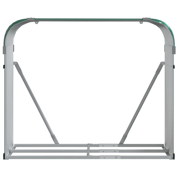 Kaminholzregal Grün Verzinkt 120x45x100cm