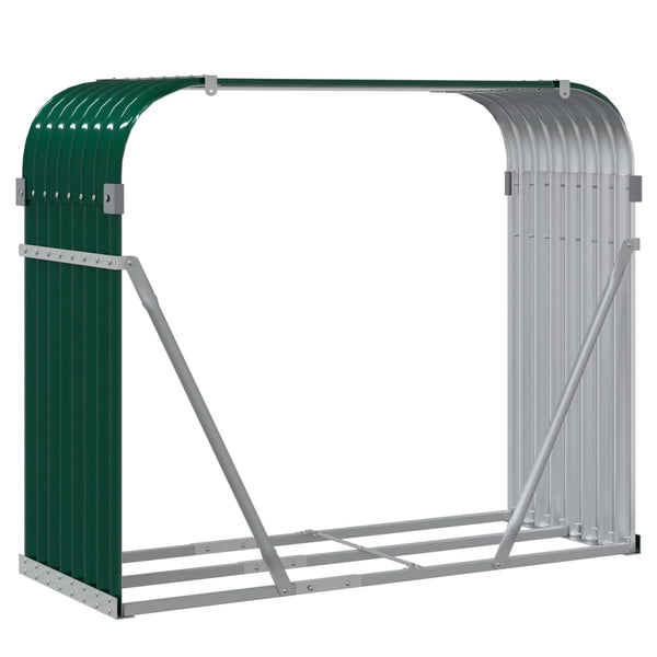 Kaminholzregal Grün Verzinkt 120x45x100cm