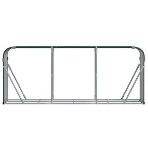vidaXL Firewood Shed Green 234x45x100 cm Galvanized Steel