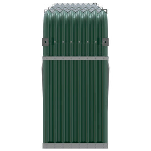 vidaXL Firewood Shed Green 234x45x100 cm Galvanized Steel
