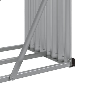 vidaXL Firewood Shed Green 234x45x100 cm Galvanized Steel
