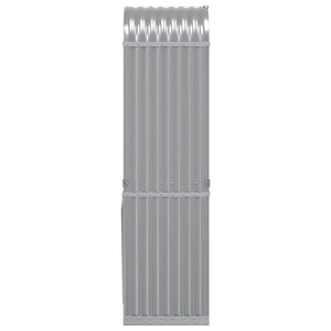 vidaXL Range-bûches gris clair 40x45x170 cm acier galvanisé