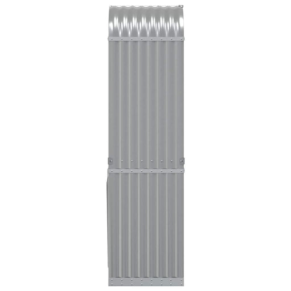 vidaXL Range-bûches gris clair 40x45x170 cm acier galvanisé