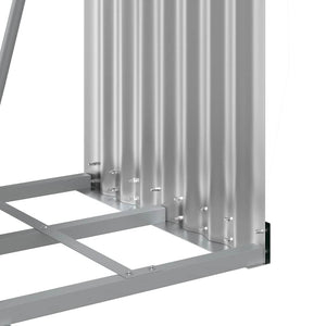 vidaXL Range-bûches gris clair 40x45x170 cm acier galvanisé