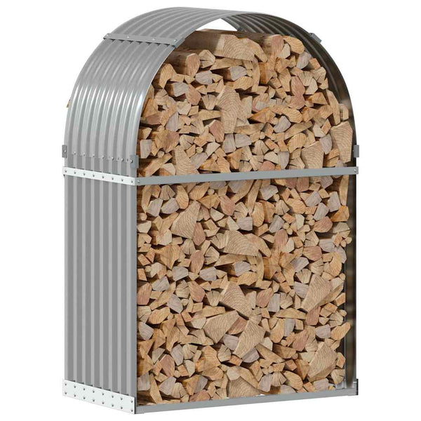 vidaXL Bûcher gris clair 80x45x120 cm Acier galvanisé