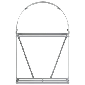 vidaXL Bûcher gris clair 80x45x120 cm Acier galvanisé