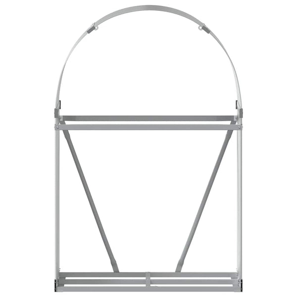 vidaXL Bûcher gris clair 80x45x120 cm Acier galvanisé