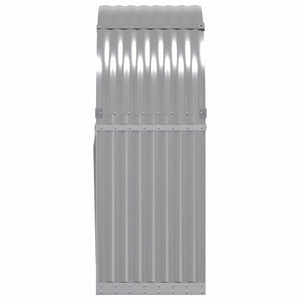 vidaXL Bûcher gris clair 80x45x120 cm Acier galvanisé
