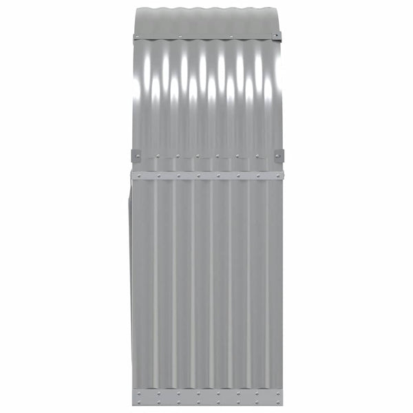 vidaXL Bûcher gris clair 80x45x120 cm Acier galvanisé