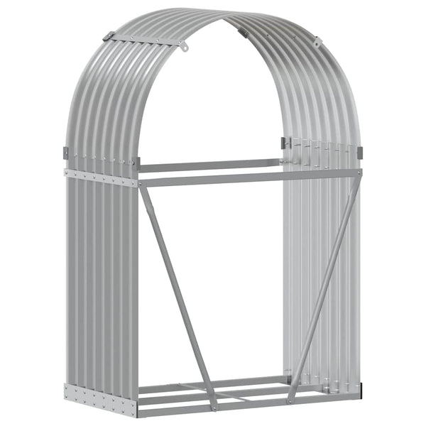 vidaXL Bûcher gris clair 80x45x120 cm Acier galvanisé