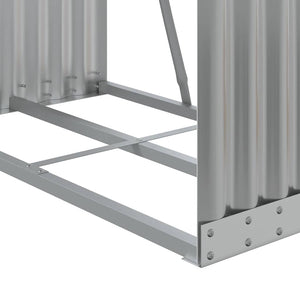 vidaXL Bûcher gris clair 80x45x120 cm Acier galvanisé