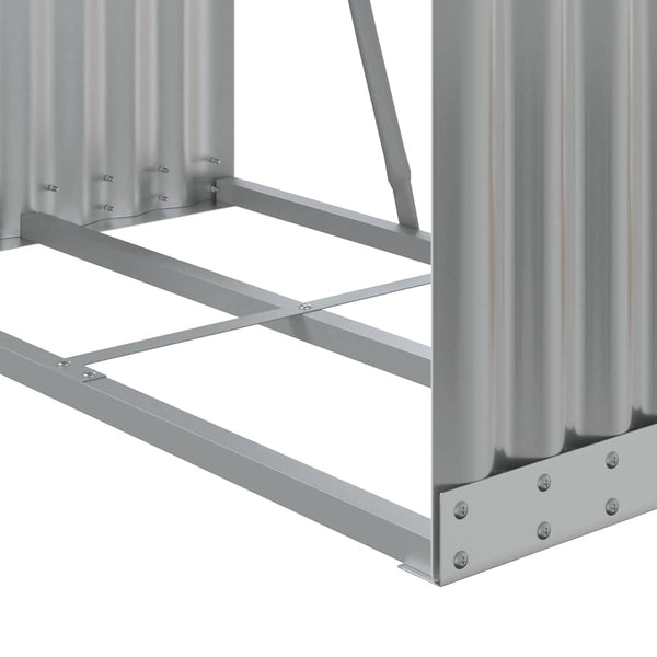 vidaXL Bûcher gris clair 80x45x120 cm Acier galvanisé