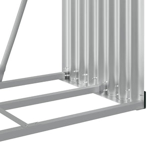 vidaXL Bûcher gris clair 80x45x120 cm Acier galvanisé