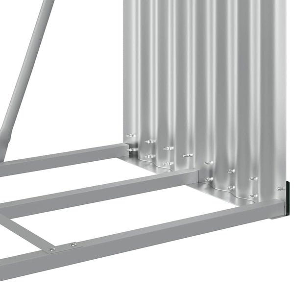vidaXL Bûcher gris clair 80x45x120 cm Acier galvanisé
