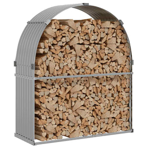Kaminholzregal Hellgrau 120x45x140cm