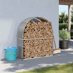 Kaminholzregal Hellgrau 120x45x140cm