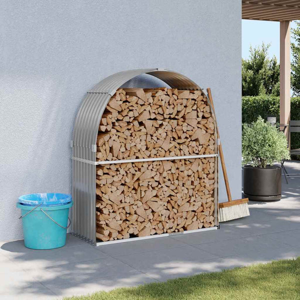 Kaminholzregal Hellgrau 120x45x140cm