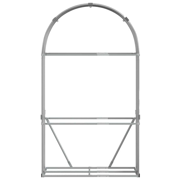 Kaminholzregal Hellgrau Verzinkt 120x45x210cm