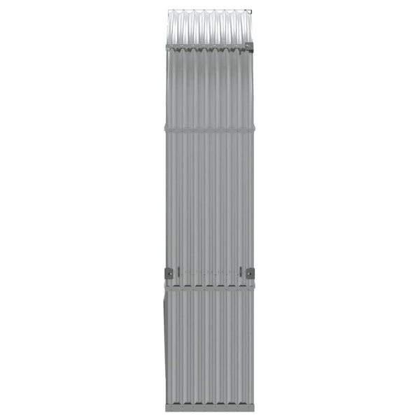 Kaminholzregal Hellgrau Verzinkt 120x45x210cm