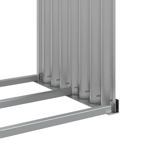 Kaminholzregal Hellgrau Verzinkt 120x45x210cm