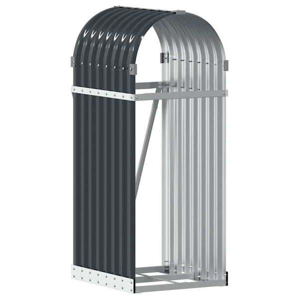 vidaXL Panier à bûches anthracite 40x45x100 cm Acier galvanisé