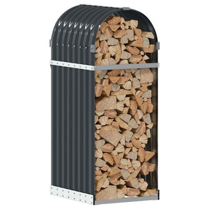 vidaXL Panier à bûches anthracite 40x45x100 cm Acier galvanisé