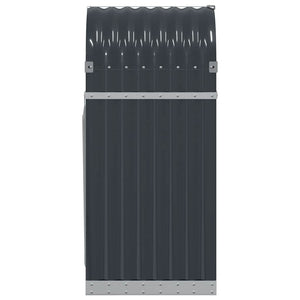 vidaXL Panier à bûches anthracite 40x45x100 cm Acier galvanisé